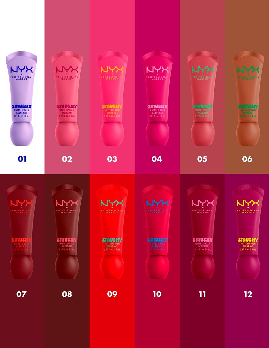 Bálsamo Professional Makeup Smushy Matte aroma frutal de 8 ml 11