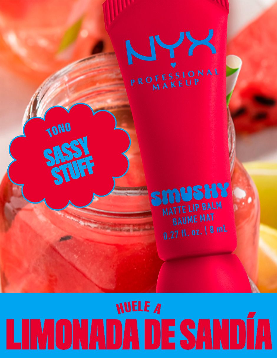 Bálsamo Professional Makeup Smushy Matte aroma frutal de 8 ml 8