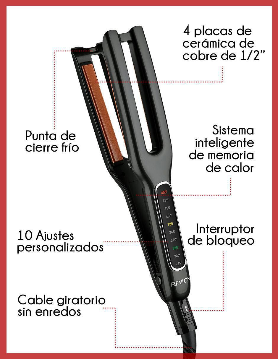 Alaciadora Revlon 88908 placas de cerámica