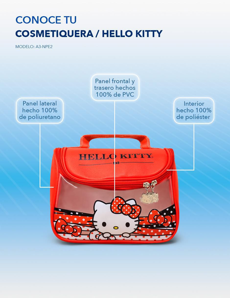 Neceser multiusos Neceser Hello Kitty Cosmetiquera Para Maquillaje Y Cosméticos Hello Kitty and Friends impermeable unisex