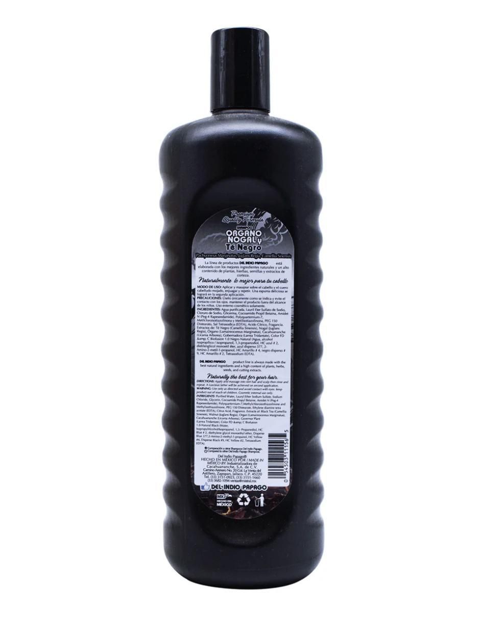 Shampoo protector de color para cabello Organo Nogal y Té Negro Libre de Canas 1.1 L