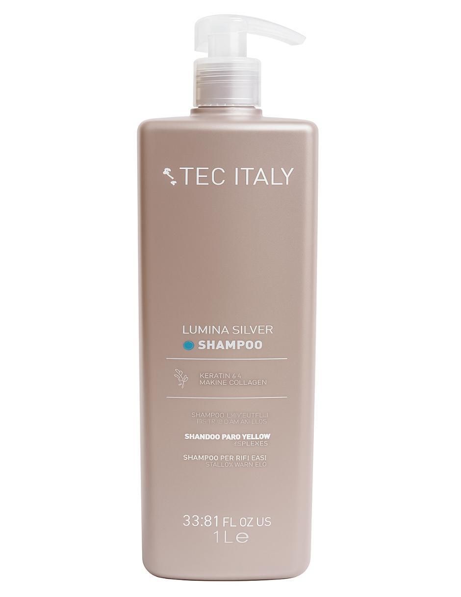 Shampoo matizador de canas para cabello todo tipo Lumina Silver Shampoo 1 L Shampoo matizador de canas para cabello todo tipo Lumina Silver Shampoo 1 L