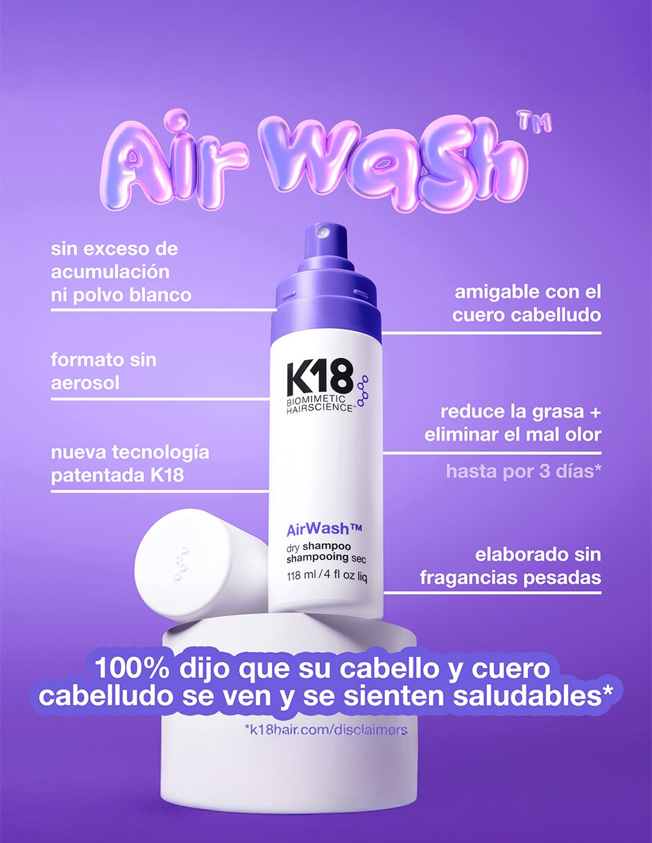 Shampoo en seco para cabello Airwash 118 ml 2