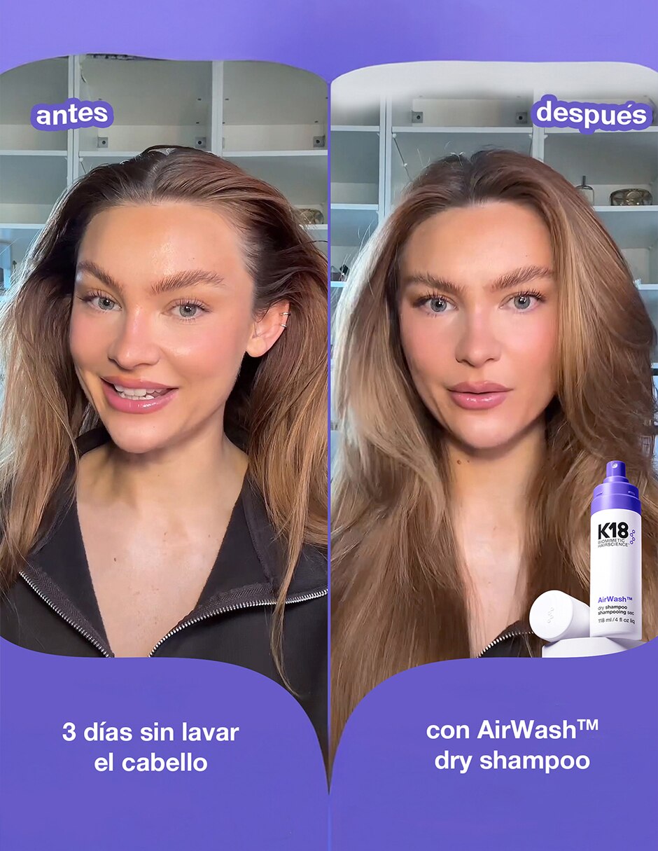 Shampoo en seco para cabello Airwash 118 ml 5