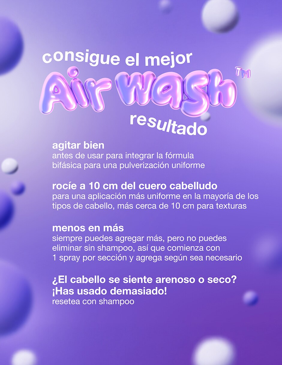 Shampoo en seco para cabello Airwash 118 ml 7