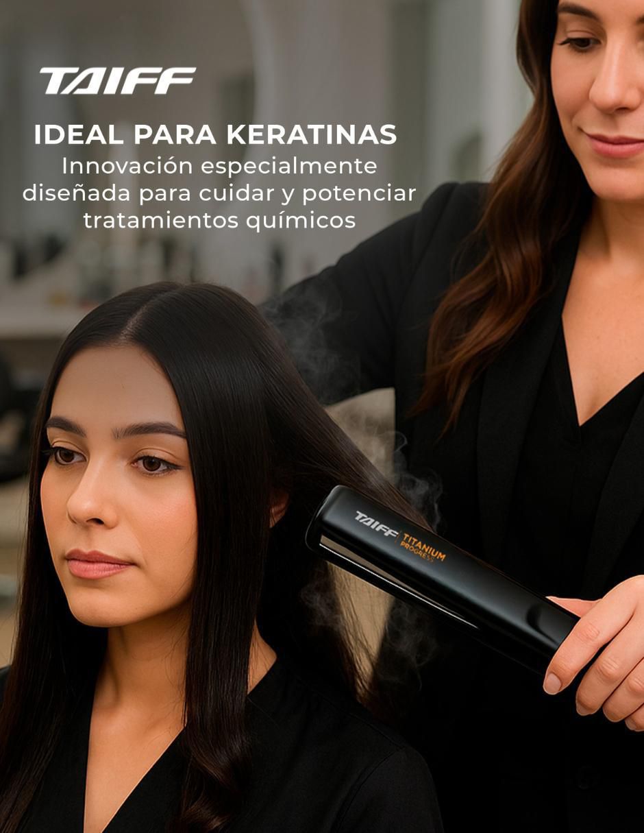 Alaciadora Taiff Professional Titanium Progress placas de titanio 3