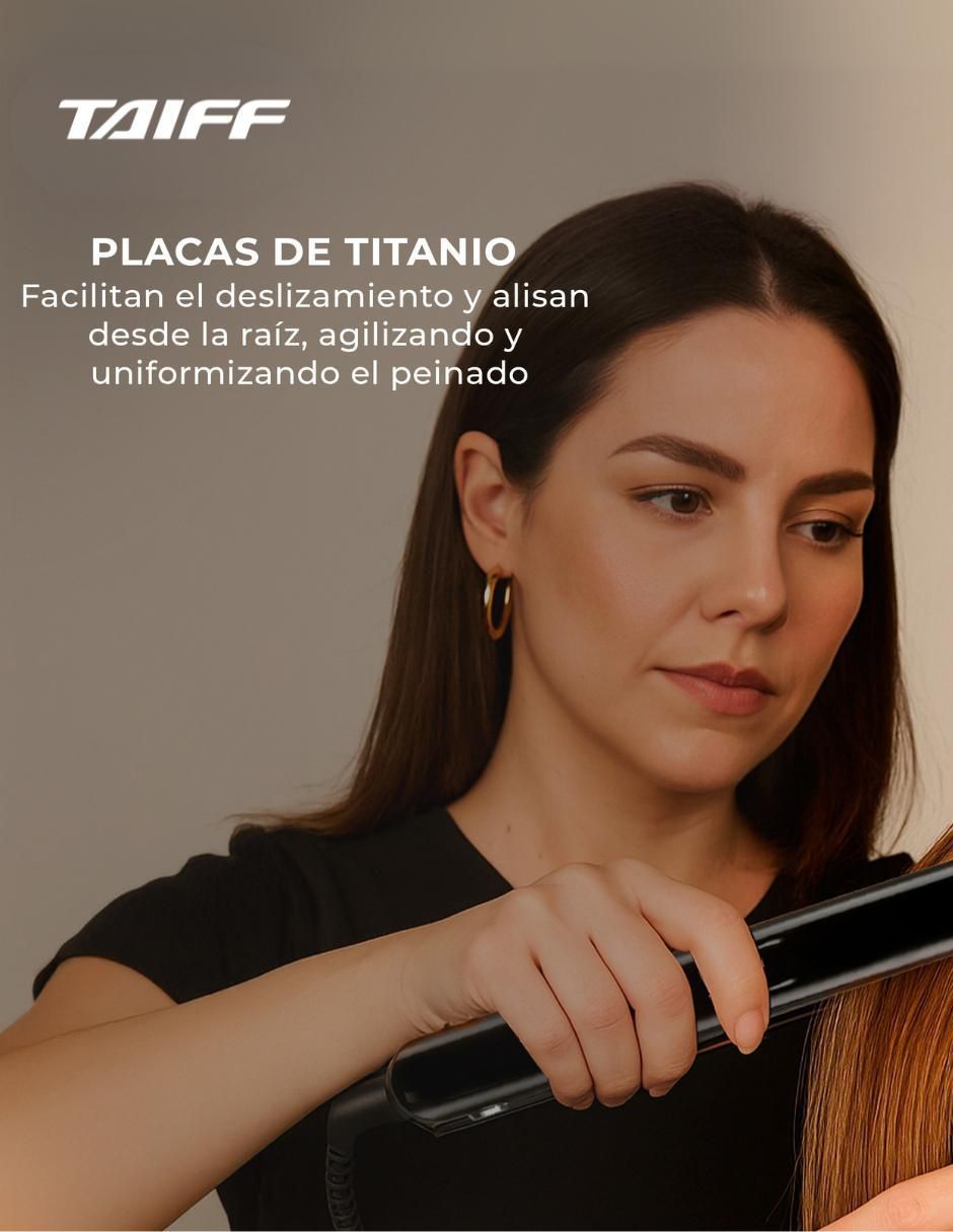 Alaciadora Taiff Professional Titanium Progress placas de titanio 4