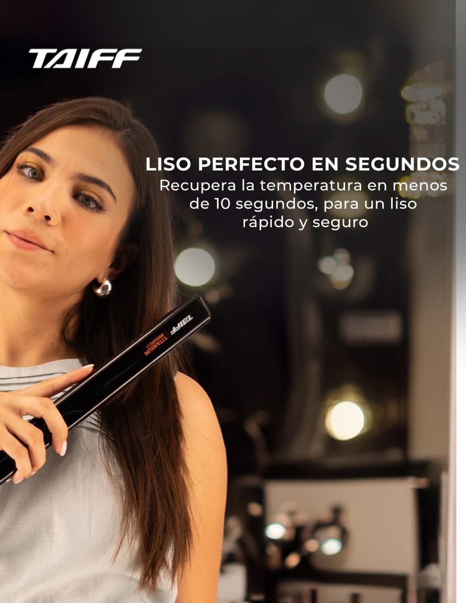 Alaciadora Taiff Professional Titanium Progress placas de titanio 6