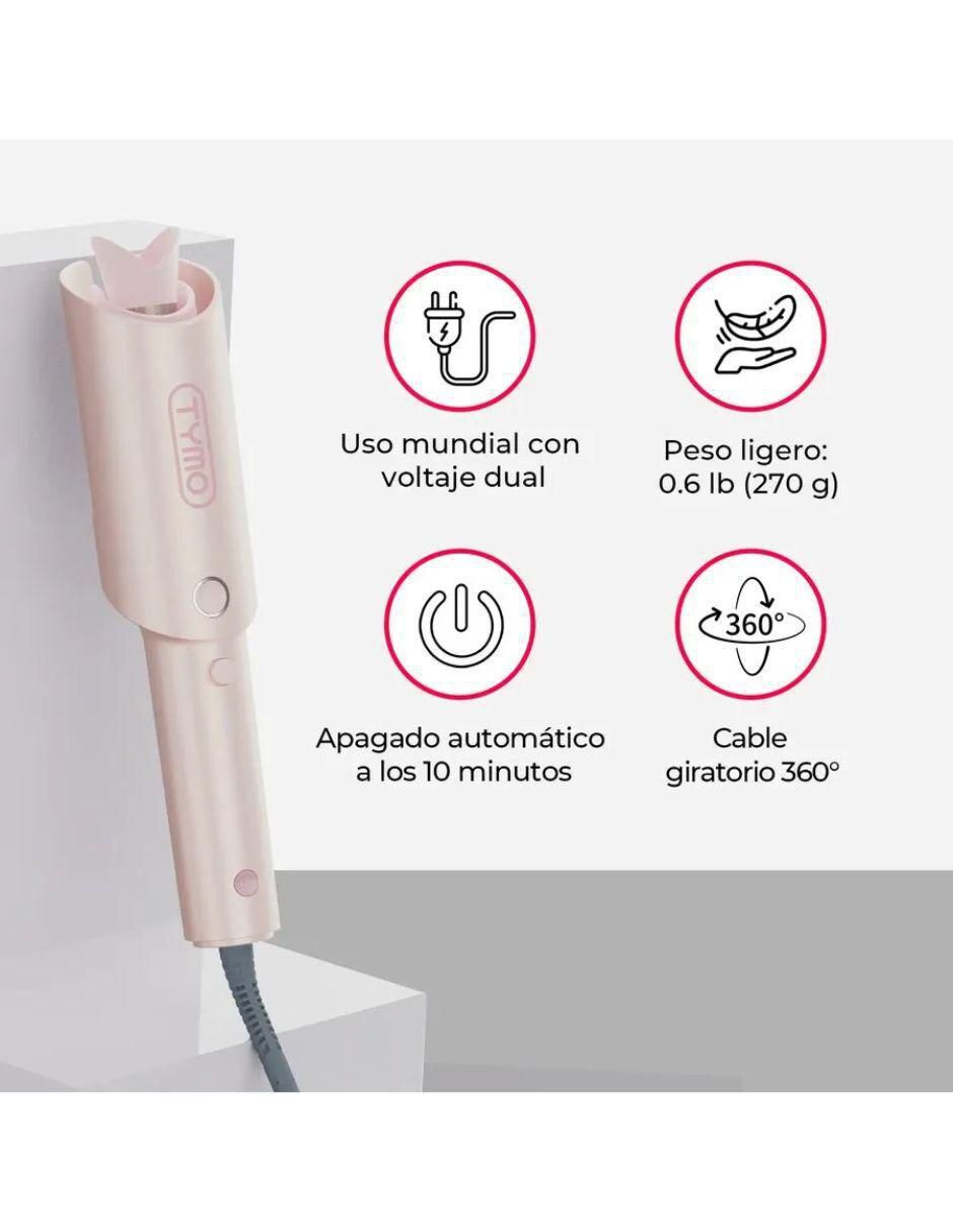 Rizadora de cabello tym-0444 múltiple de cerámica - iones 8