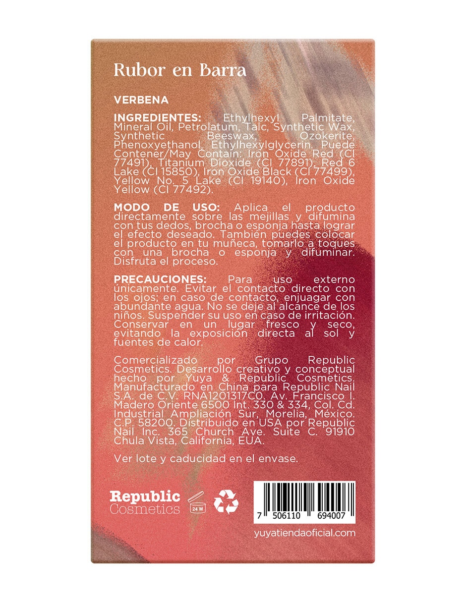 Blush en barra Yuya Verbena