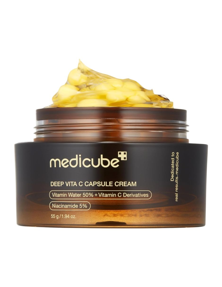 Crema facial recomendada para Regenerar de día y noche Deep Vita C Capsule Cream Deep Line para todo tipo de piel Crema facial recomendada para Regenerar de día y noche Deep Vita C Capsule Cream Deep Line para todo tipo de piel