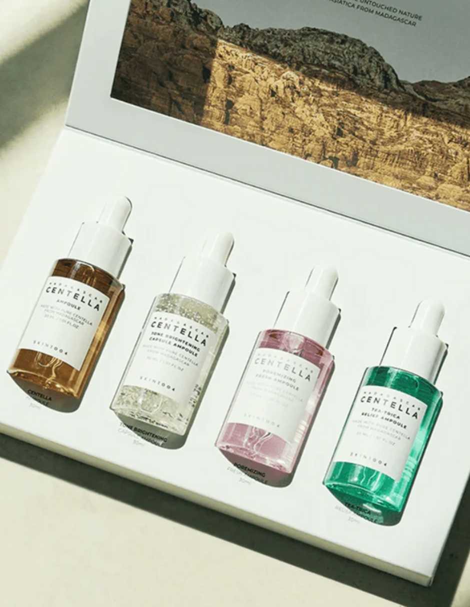 Kit tratamiento facial Madagascar Centella Ampoule Kit hidratante Kit 3