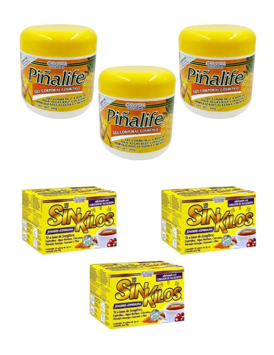 Kit gel corporal reafirmante Gel piñalife & té sin kilos