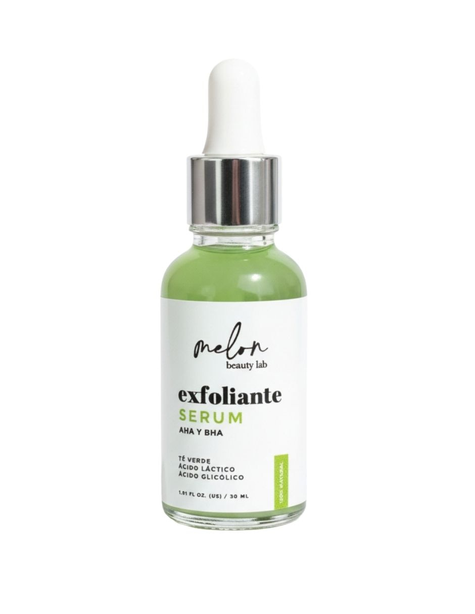 Sérum exfoliante facial Té verde, AHA y BHA Melon Beauty todo tipo de piel