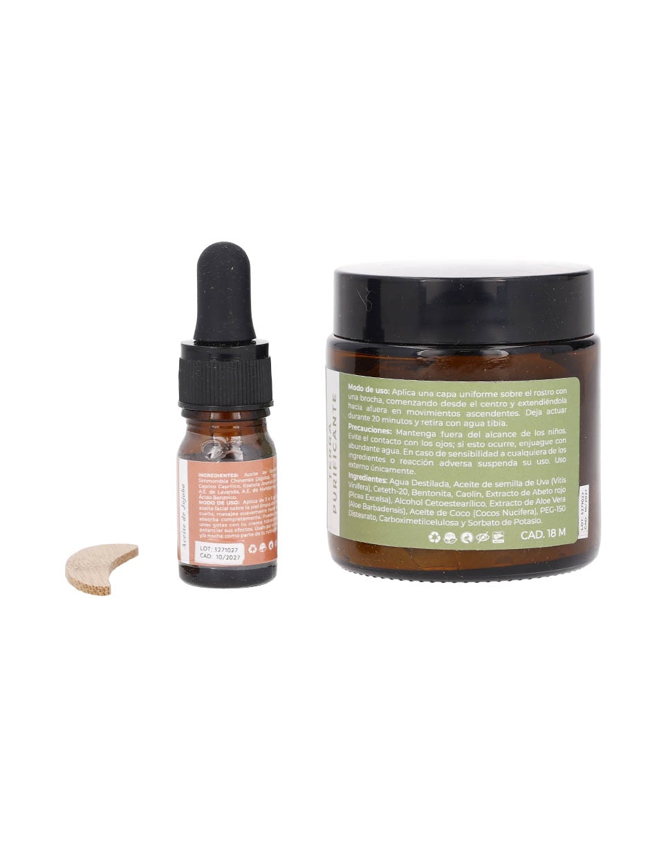 Mascarilla facial kit fango balance & detox para desintoxicar mascarillas 3