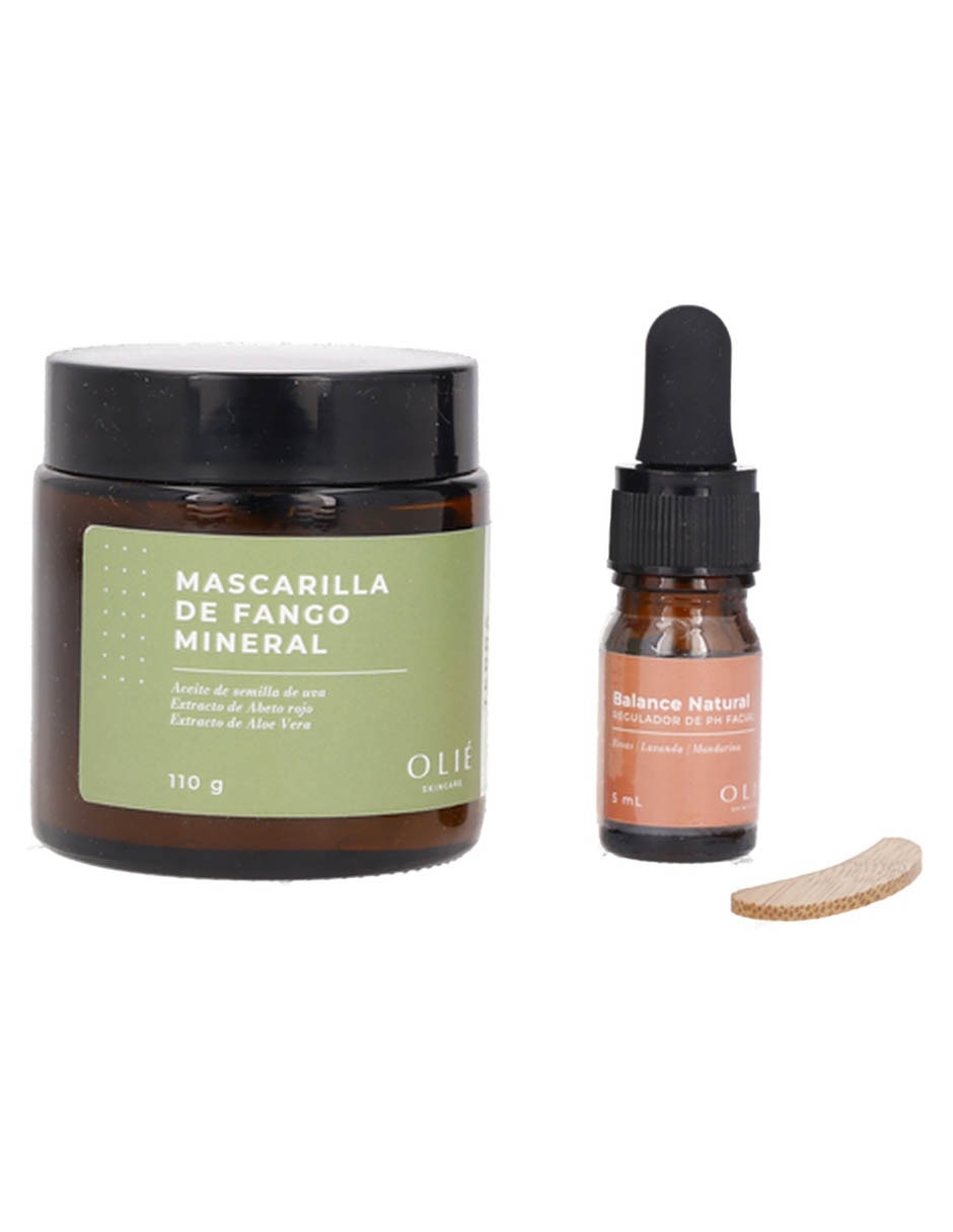 Mascarilla facial kit fango balance & detox para desintoxicar mascarillas 1