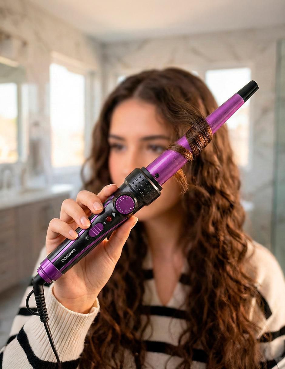 Rizadora de cabello Daewoo Dw-F1 múltiple de cerámica