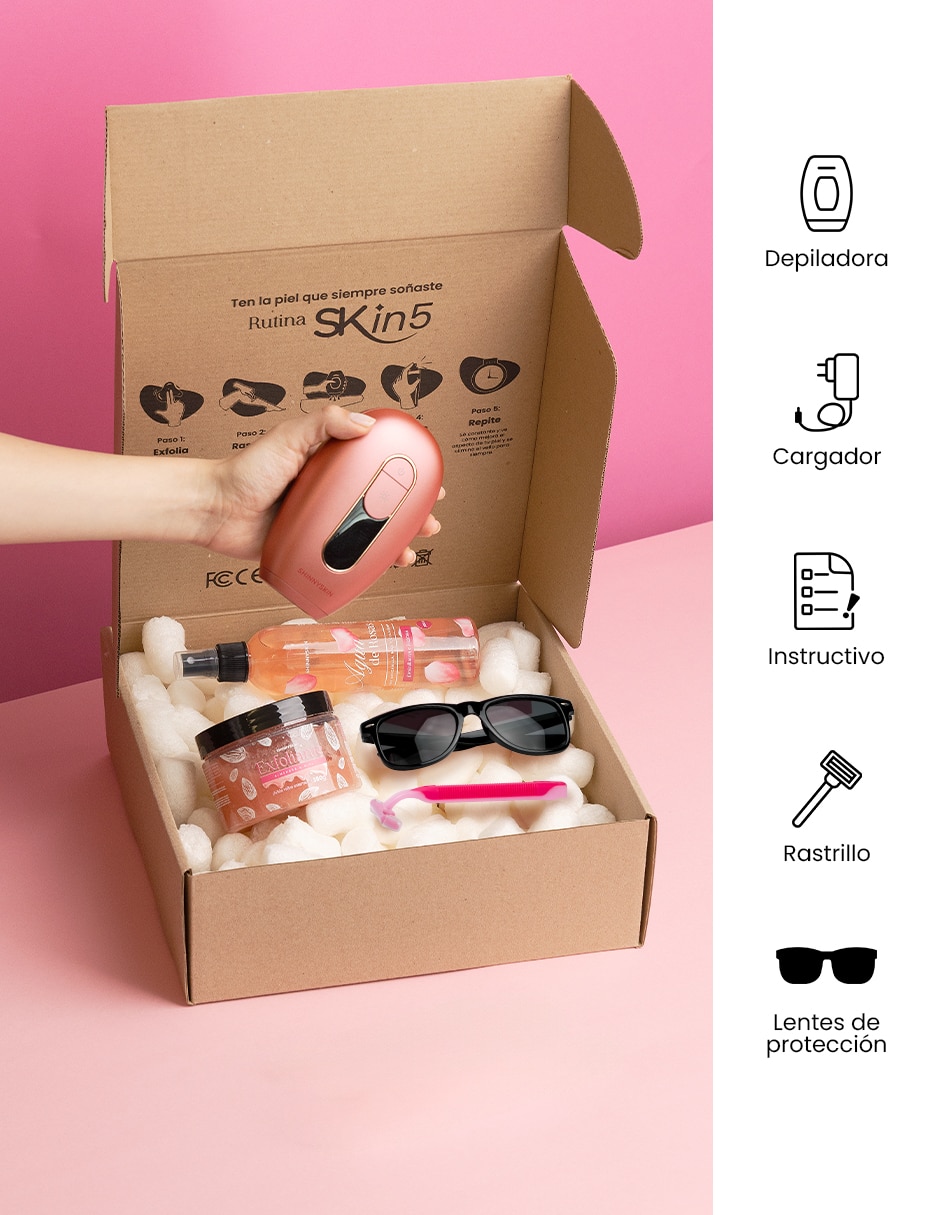 Kit depiladora ipl para rostro y cuerpo 12