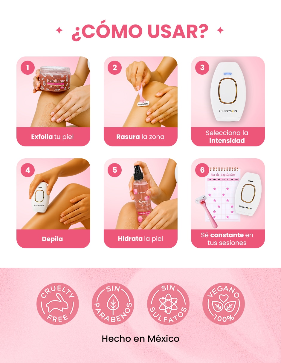 Kit depiladora IPL para rostro y cuerpo 5