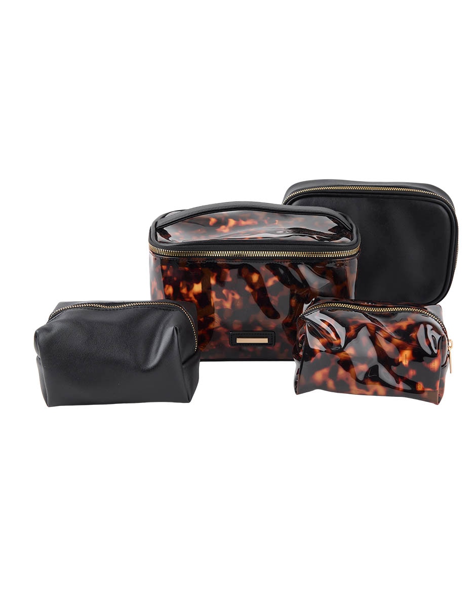 Set de cosmetiqueras para maquillaje 4 piezas para mujer