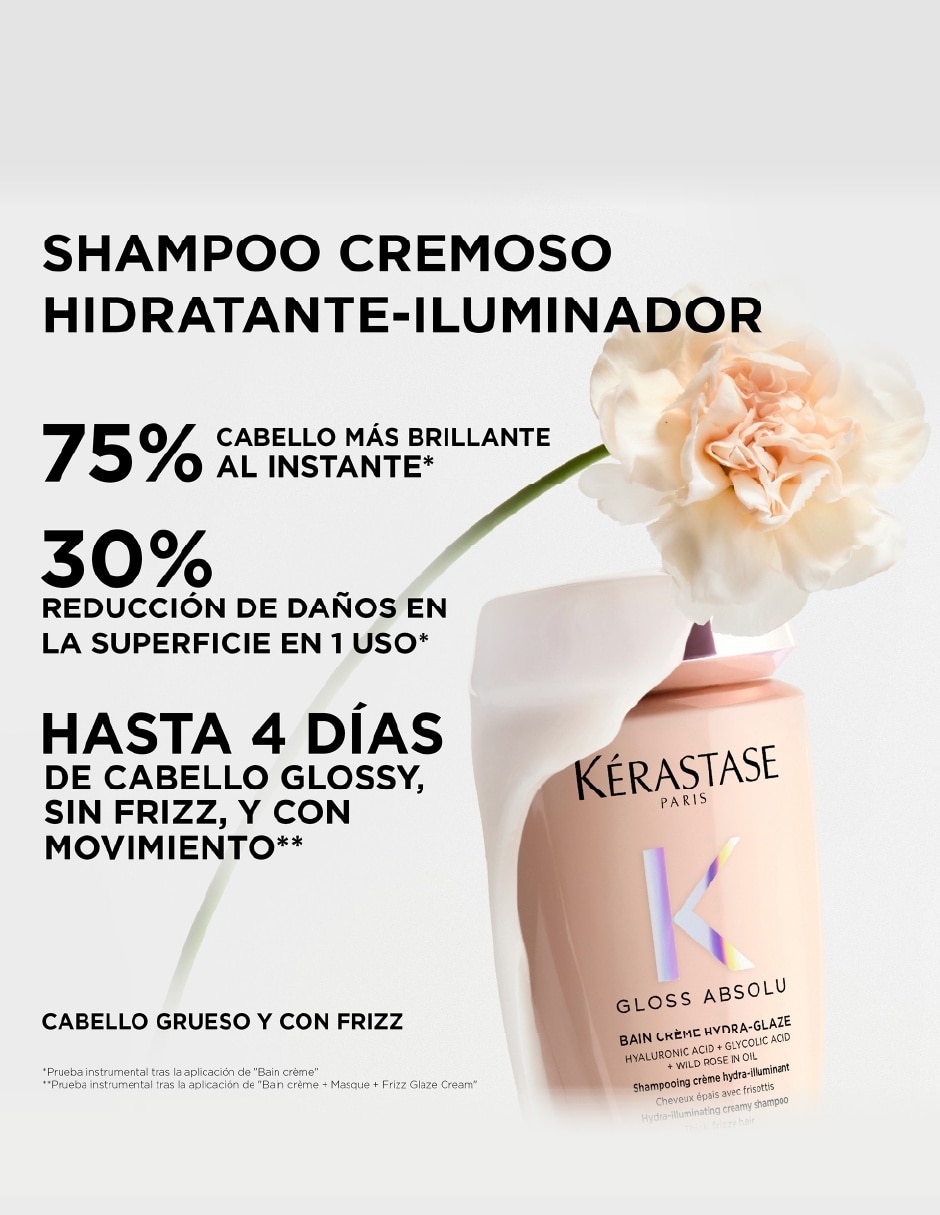 Shampoo anti frizz bain crème hydra-glaze 250 ml 3