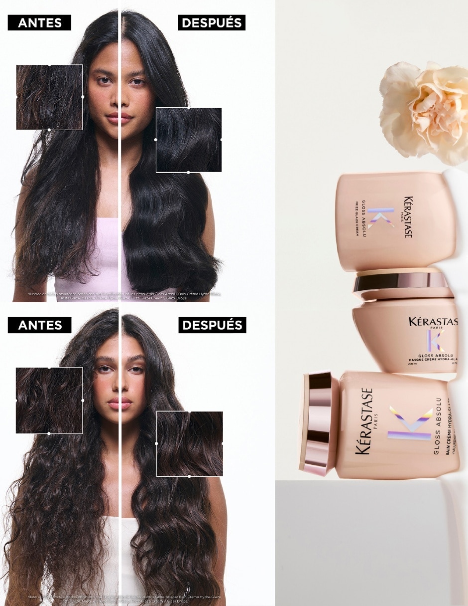 Shampoo anti frizz bain crème hydra-glaze 250 ml 5