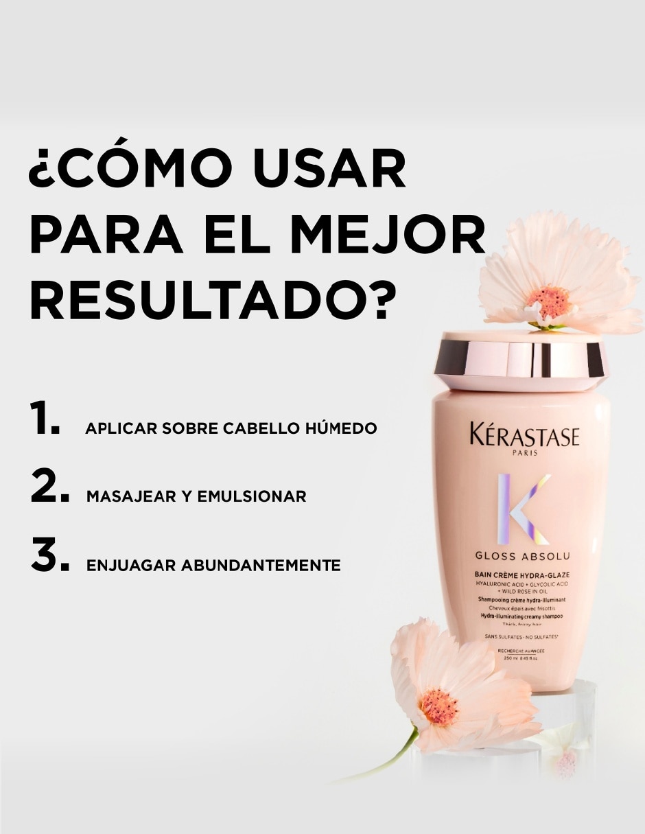Shampoo anti frizz bain crème hydra-glaze 250 ml 9