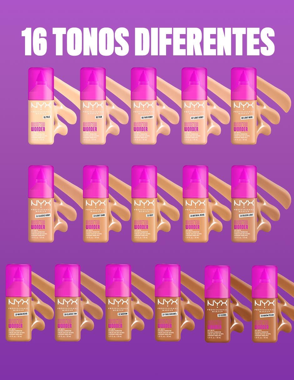 Base de maquillaje líquido Professional Makeup Make EM WNDR mate 15
