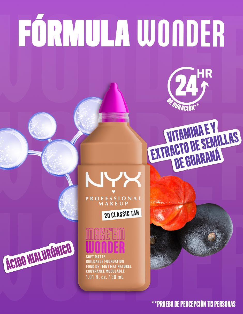 Base de maquillaje líquido Professional Makeup Make EM WNDR mate 15