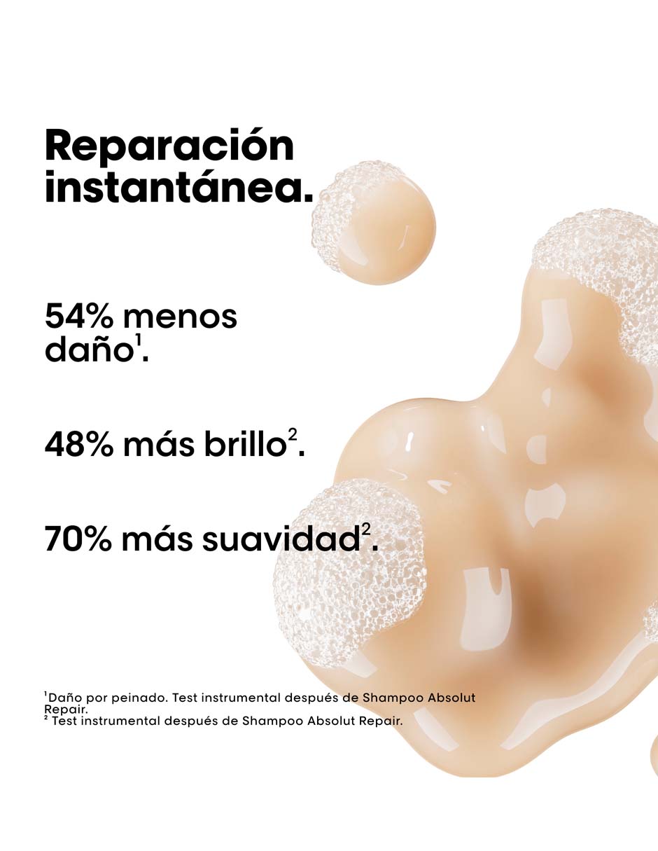 Shampoo reparador para cabello maltratado Absolut Repair 500 ml 12