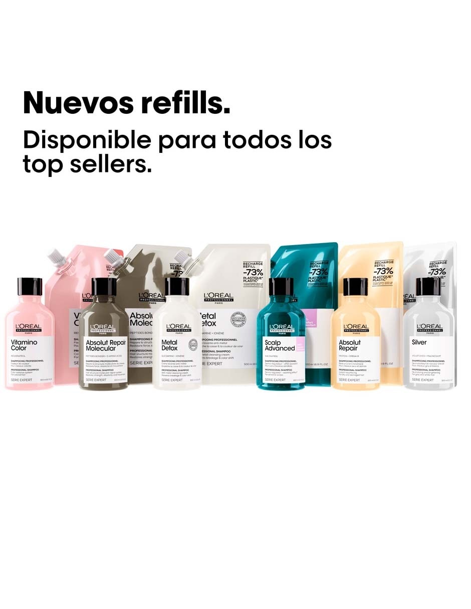 Shampoo reparador para cabello maltratado Absolut Repair 500 ml 10