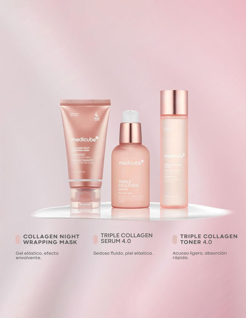 Set tratamiento facial Pack Triple Collagen Reafirmante & Luminosidad reafirmante antiedad
