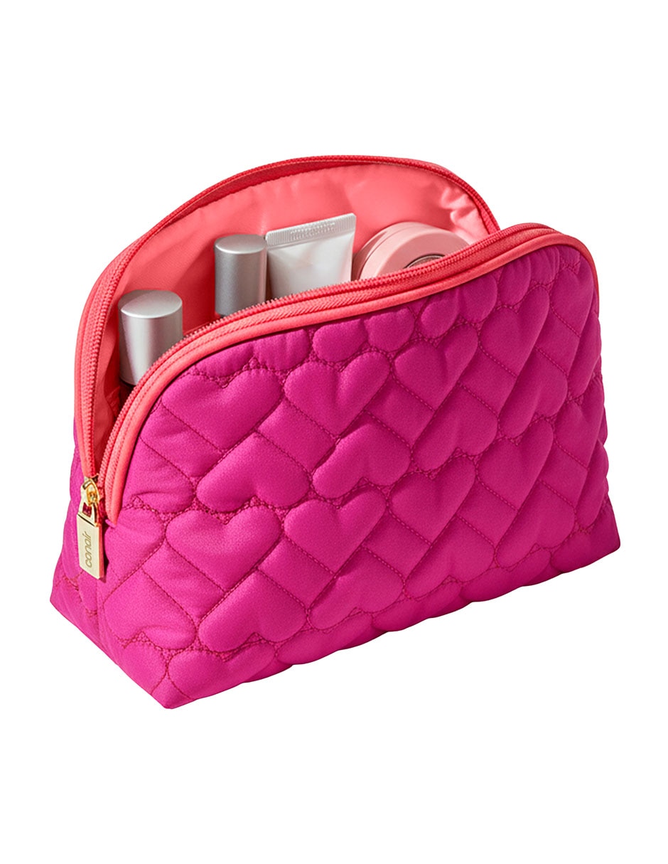 Cosmetiquera pink heart conair