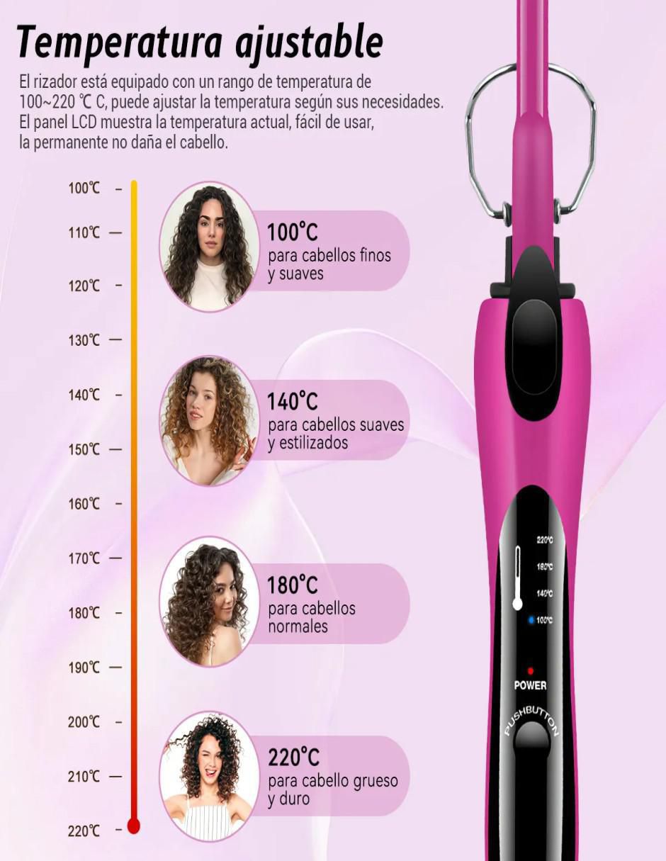 Rizadora de cabello belug 9 mm de cerámica - turmalina