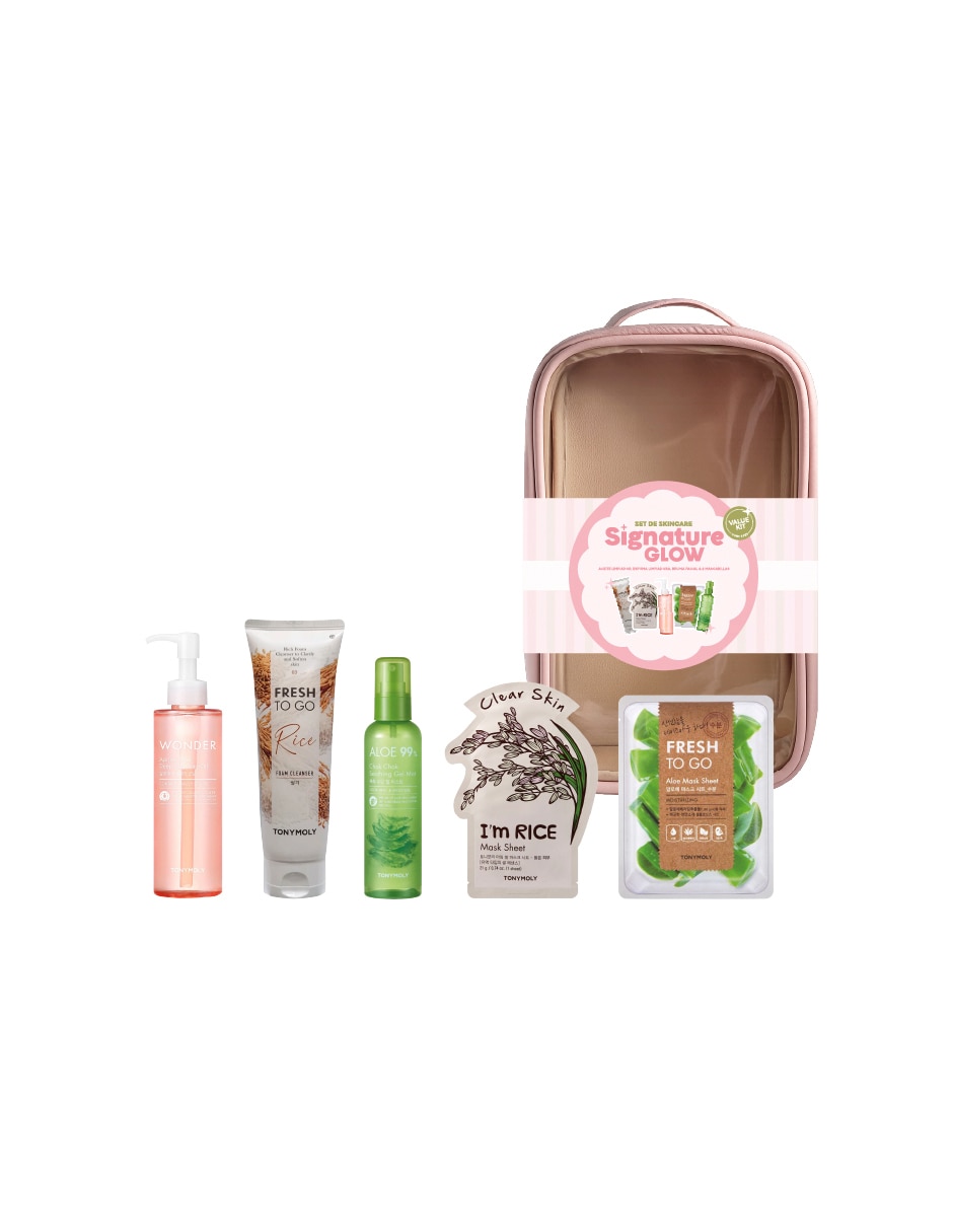 Kit de tratamiento facial kit signature glow hidrata, protege y limpia Tony Moly