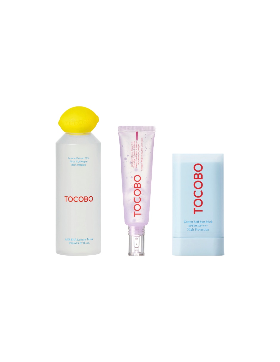 Kit de tratamiento facial Kit fresh skin hidrata, protege y limpia Tocobo Luminosidad