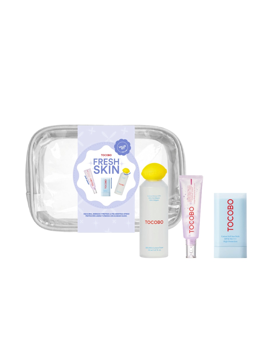 Kit de tratamiento facial Kit fresh skin hidrata, protege y limpia Luminosidad