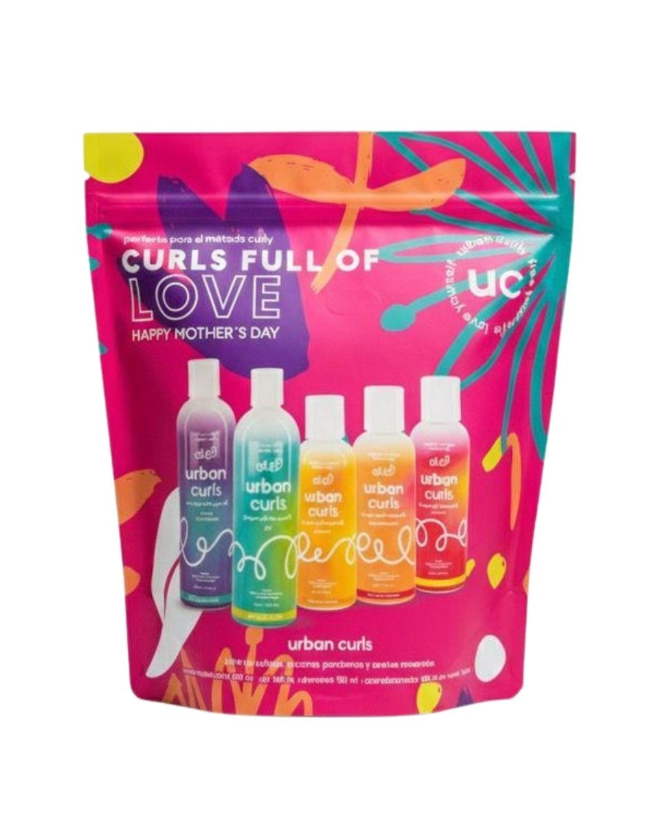 Set Capilar Urban Curl Tratamiento Día De Las Madres Para Cabello Rizado 5 Piezas