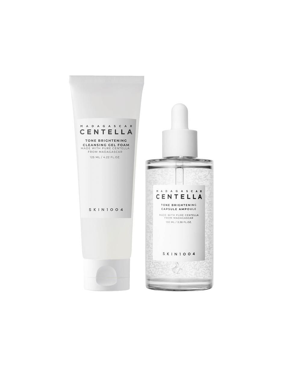 Kit tratamiento facial Madagascar Centella hidrata, protege y limpia Tone Bightening