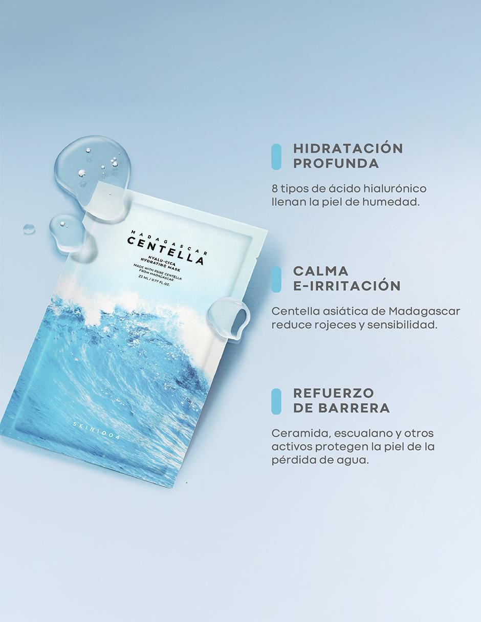 Kit tratamiento facial Madagascar Centella hidrata, protege y limpia Hyalu-Cica 6
