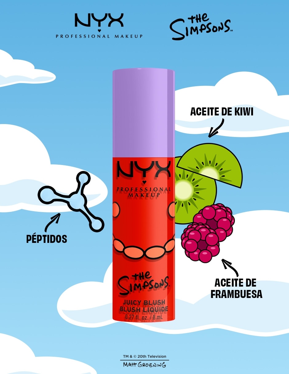 Blush en líquido nyx professional makeup simpsons
