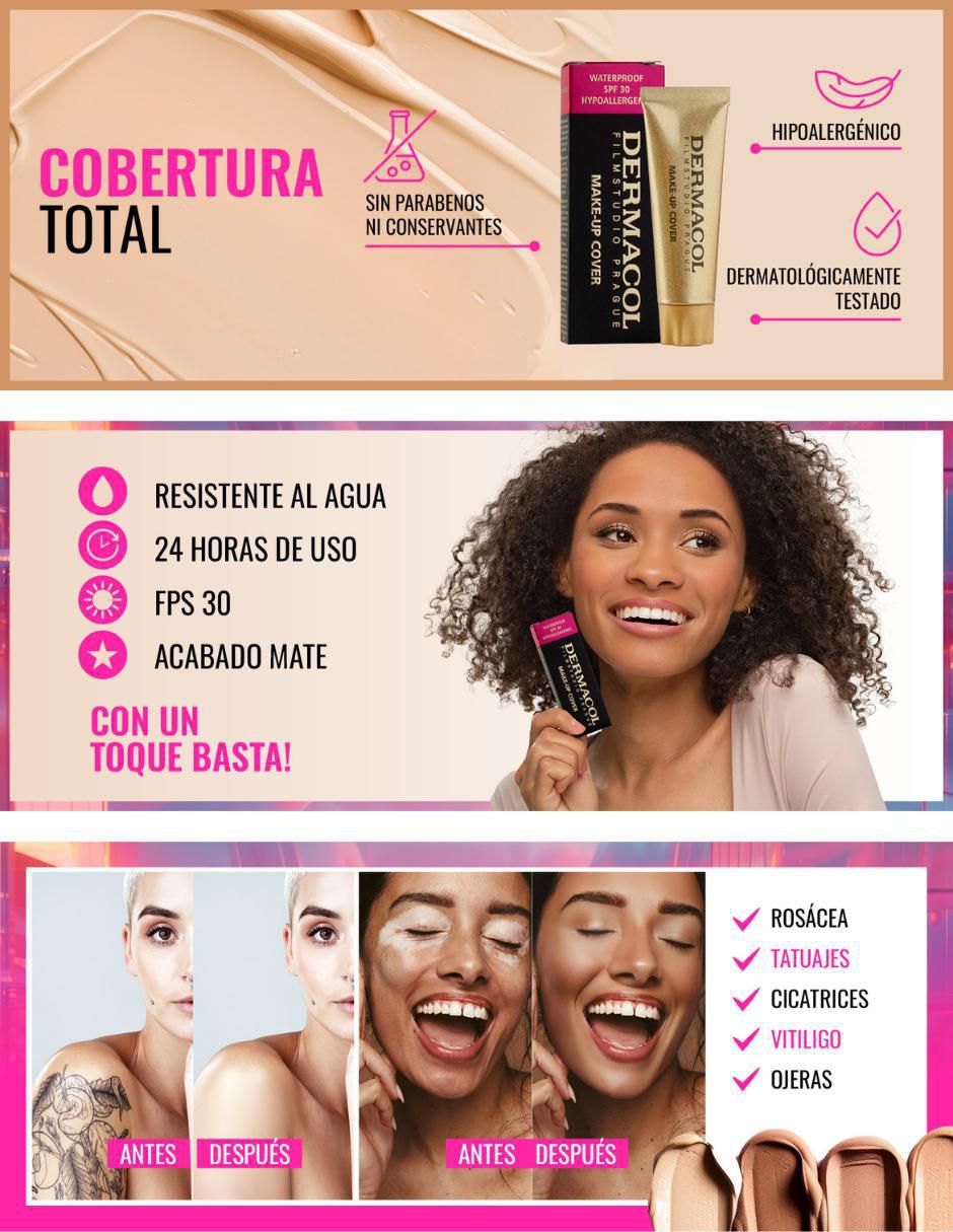Base de maquillaje pasta Make-up Cover satinado 5