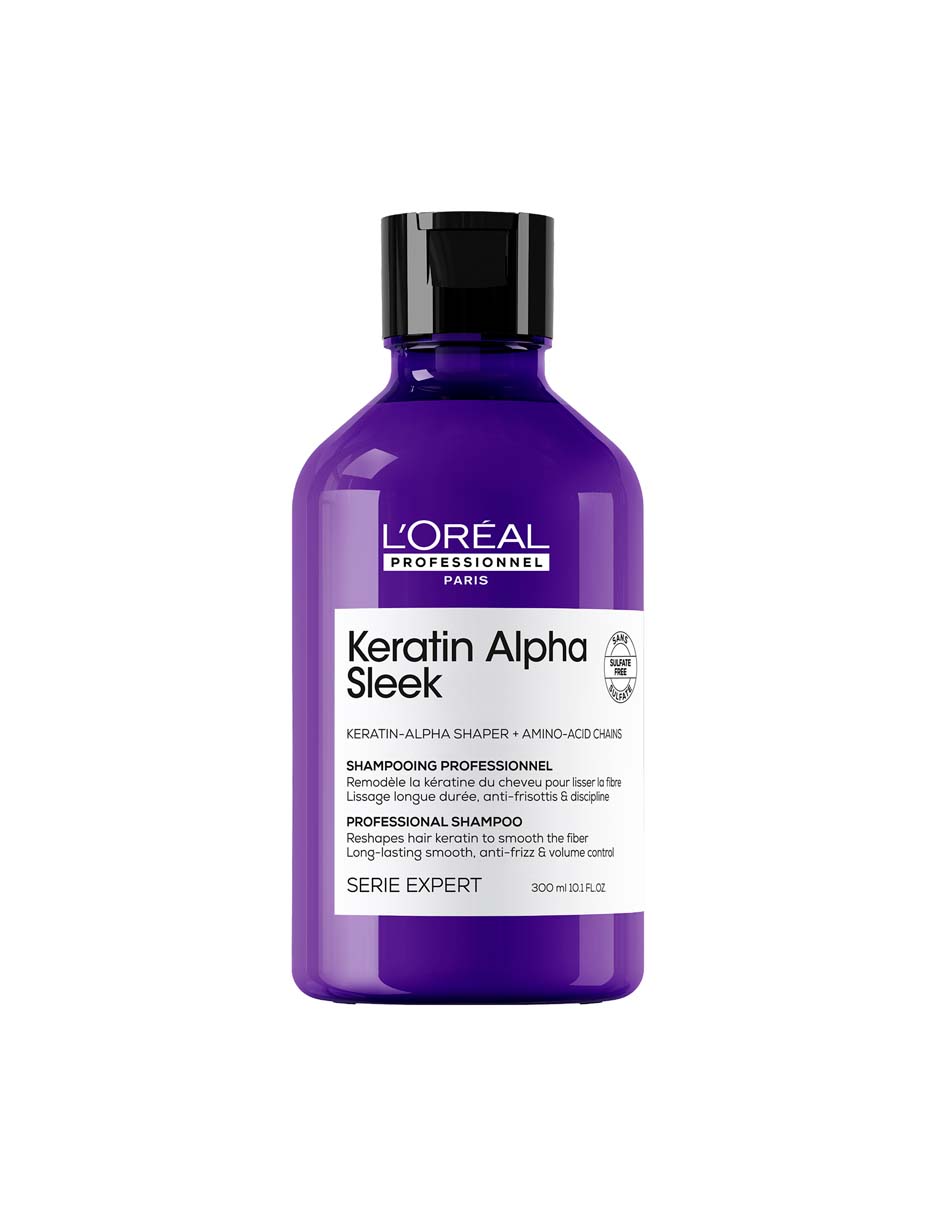 Shampoo anti frizz para cabello L'oreal Professionnel Keratin Alpha Sleek