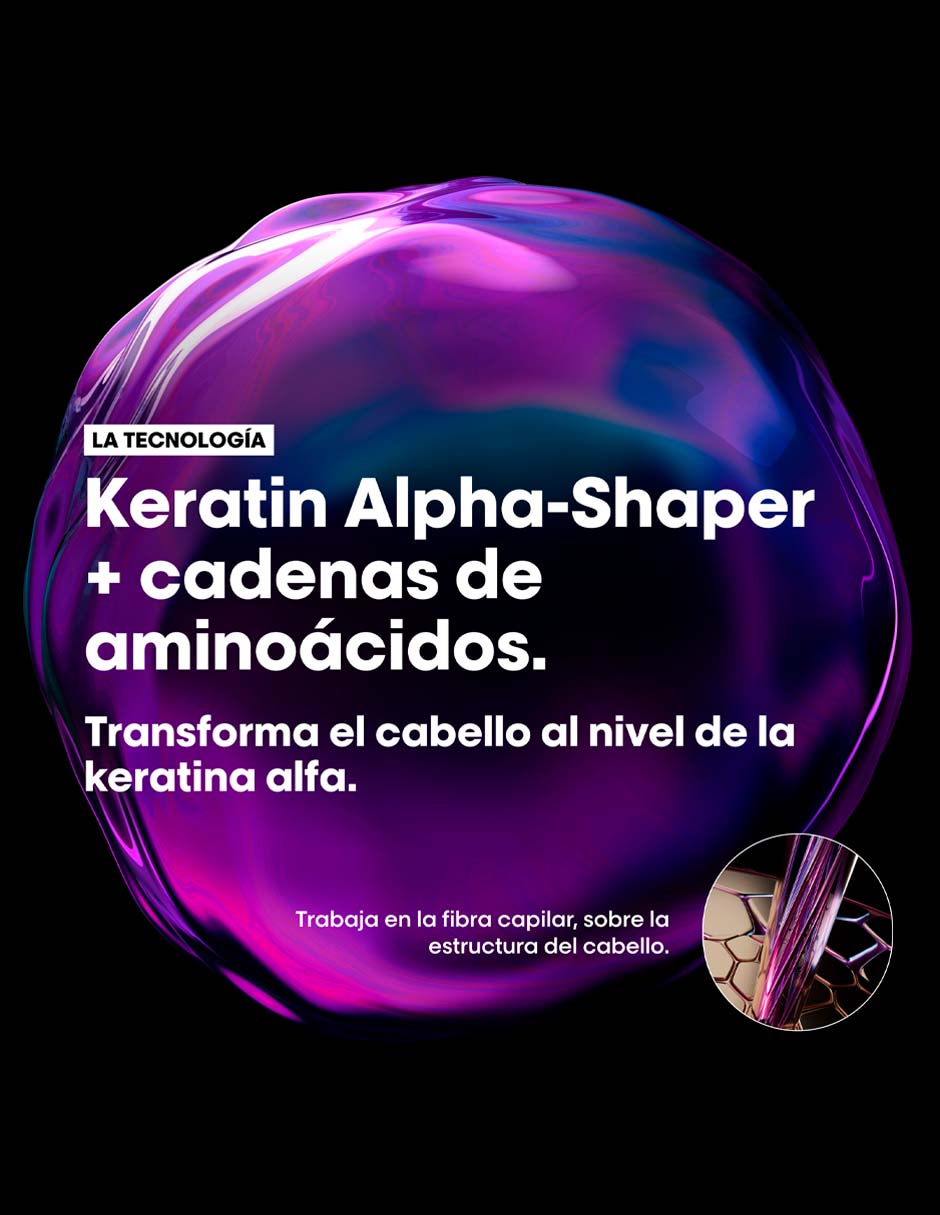 Shampoo anti frizz para cabello L'oreal Professionnel Keratin Alpha Sleek