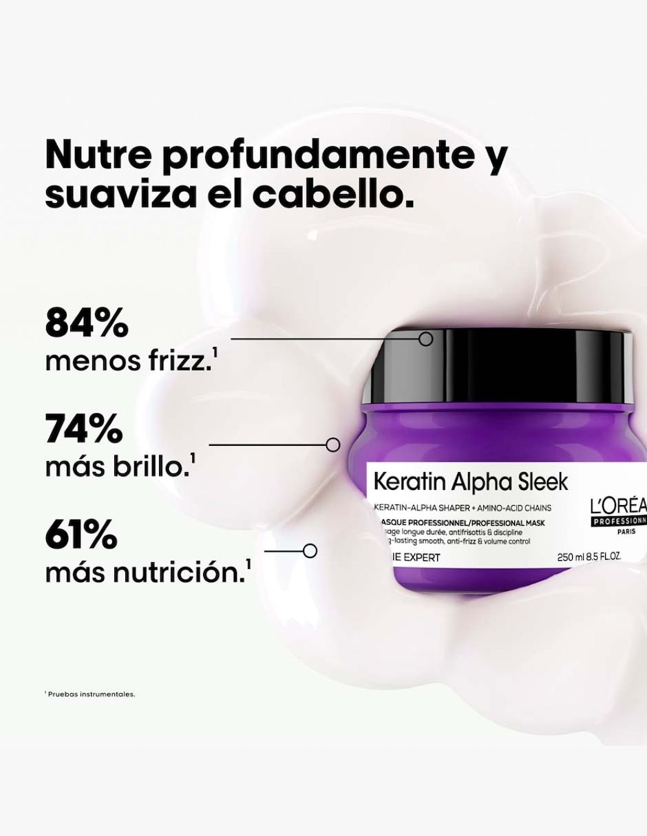 Mascarilla para cabello Expert Keratin Alpha Sleek para anti crespo 250 ml 4