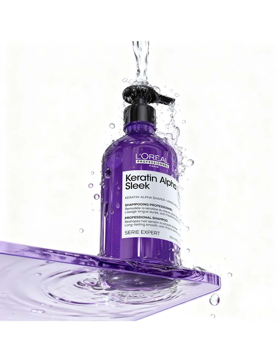 Shampoo anti frizz para cabello Keratin Alpha Sleek Shampoo anti frizz para cabello Keratin Alpha Sleek