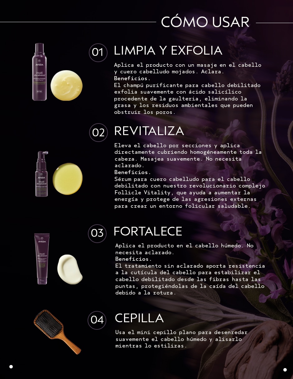 Set capilar Invati Ultra Advanced Aveda Fy26 Invati Ultra Paddle 4 piezas