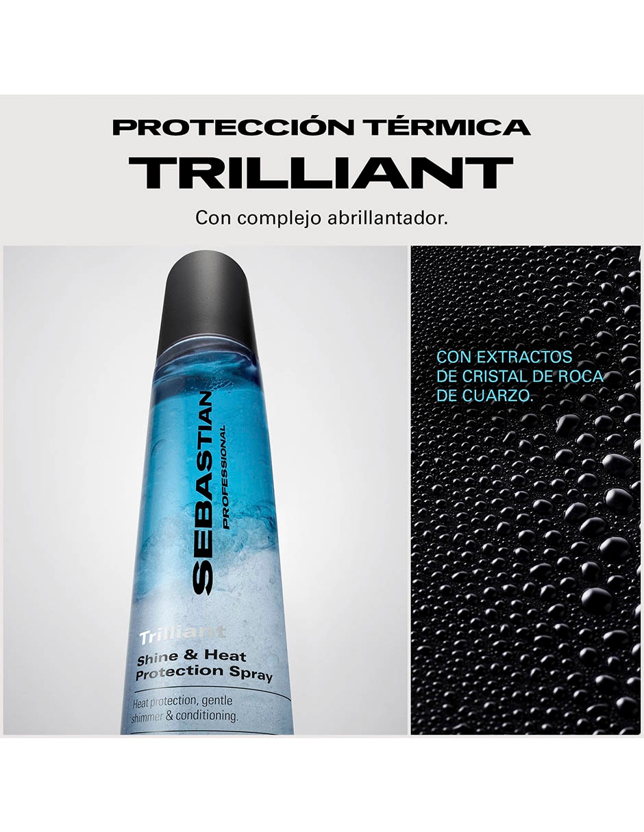 Protector térmico para cabello cuidado capilar trilliance 3