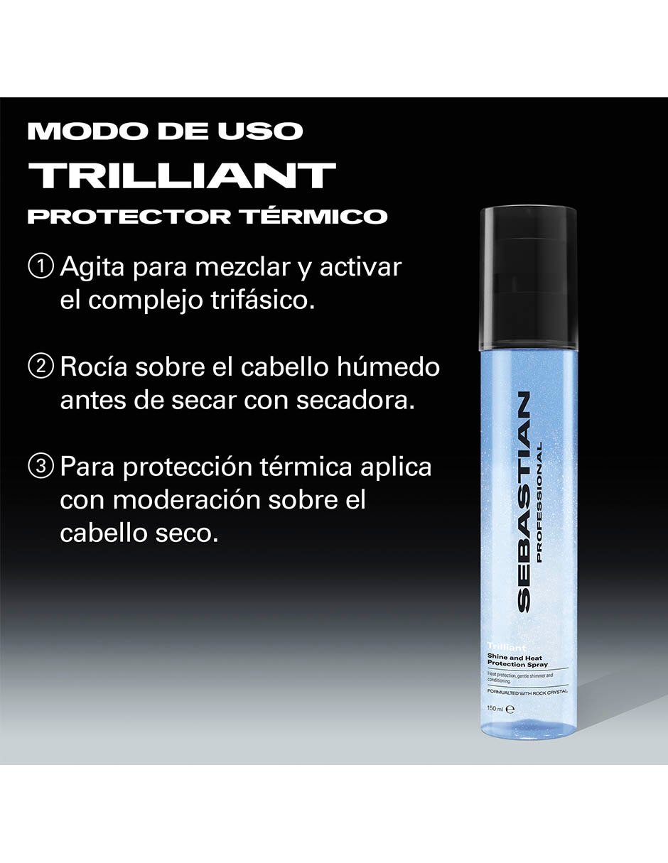 Protector térmico para cabello cuidado capilar trilliance 5