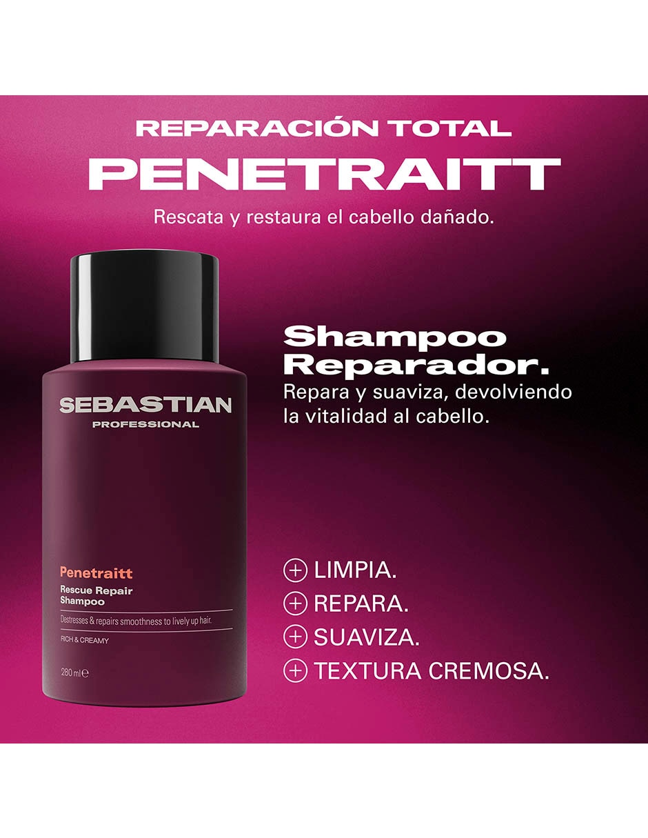 Shampoo reparador para cabello Penetraitt 2